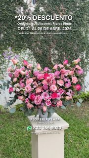 𝟮𝟬% 𝗱𝗲 𝗗𝗘𝗦𝗖𝗨𝗘𝗡𝗧𝗢 𝗱𝗲𝗹 𝟮𝟭 𝗮𝗹 𝟮𝟲 𝗱𝗲 𝗔𝗯𝗿𝗶𝗹
Orquídeas, Tulipanes, Flores Finas
*Válido en Tienda Fisica. Se aplican restricciones.

📍 Visítanos: Faja de Oro 204, Lomas de Rosales, Tampico 
📞 Llámanos: 833 224 4128, 833 224 4129, 833 224 1144
📲 WhatsApp: https://wa.me/5218331559930

#floreriaplazalomas #floreriaplazaentampico #dígaloconflores #TampicoMadero #floresnaturales #primavera